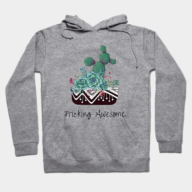 Pricking awesome. Cactus pun print Hoodie by BoomBlab